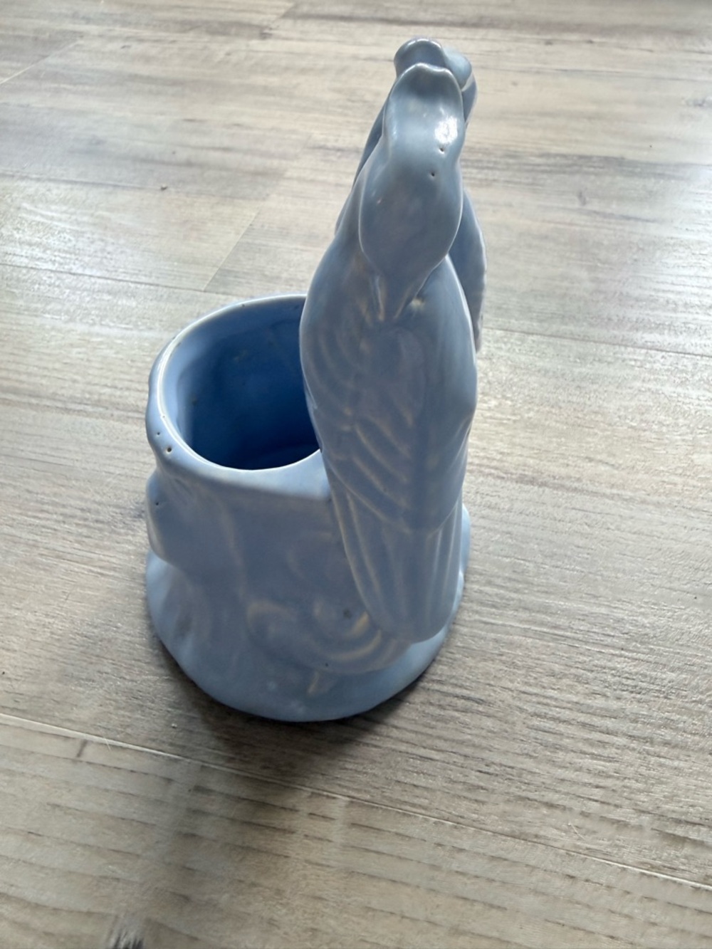 Vintage MCM Shawnee pottery- 2 love birds ceramic planter - Picture 7 of 7